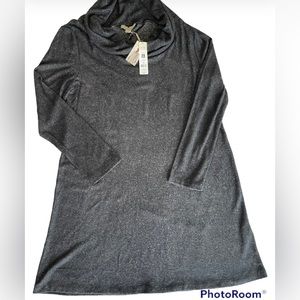 Charlie Paige Knit Tunic Dress heather gray